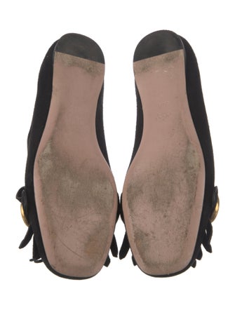 Gucci Double G Logo Suede Loafers