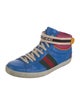 Gucci Leather Colorblock Pattern Sneakers