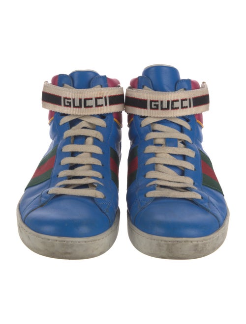 Gucci Leather Colorblock Pattern Sneakers