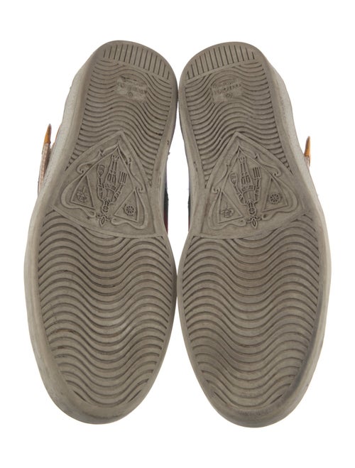Gucci Leather Colorblock Pattern Sneakers
