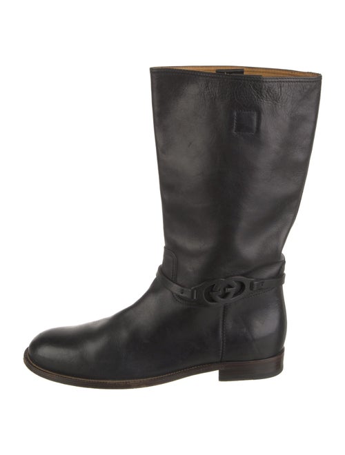 Gucci Leather Moto Boots