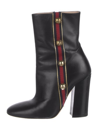 Gucci Interlocking G Logo Leather Boots