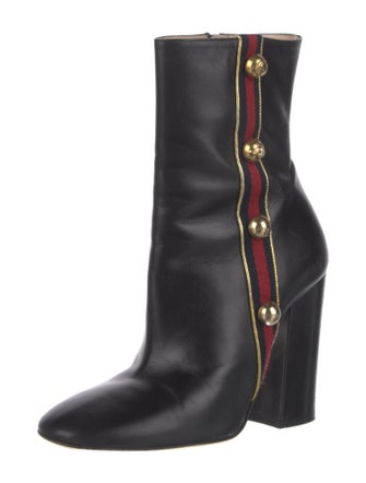 Gucci Interlocking G Logo Leather Boots