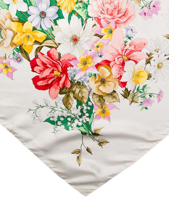 Gucci Silk Flora Print Scarf
