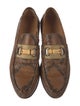 Gucci Horsebit Accent Snakeskin Loafers