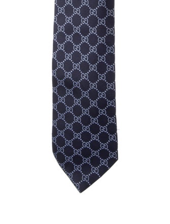 Gucci Pattern Print Silk Tie
