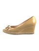 Gucci Horsebit Accent Patent Leather Espadrilles