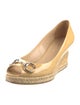 Gucci Horsebit Accent Patent Leather Espadrilles