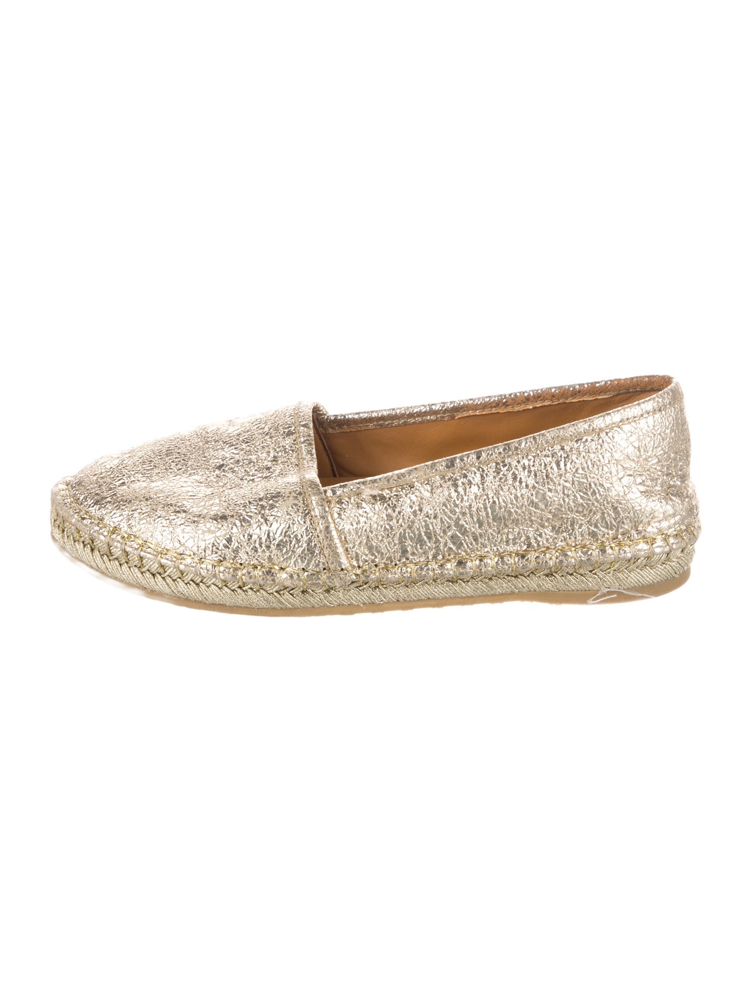 Gucci Girls' Metallic Espadrille Flats