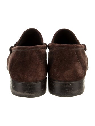 Gucci Horsebit Accent Suede Loafers