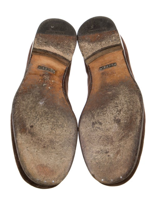 Gucci Horsebit Accent Suede Loafers