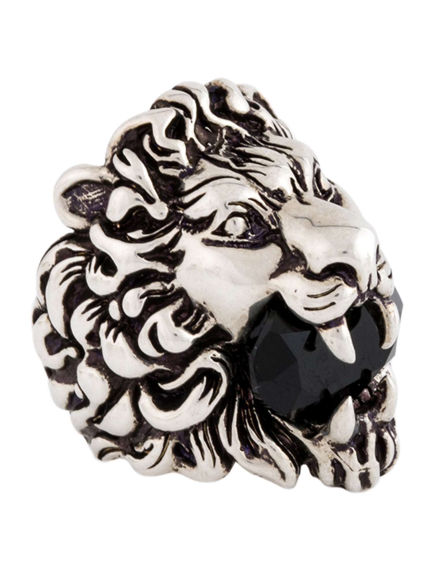 Gucci Crystal Lion Head Cocktail Ring