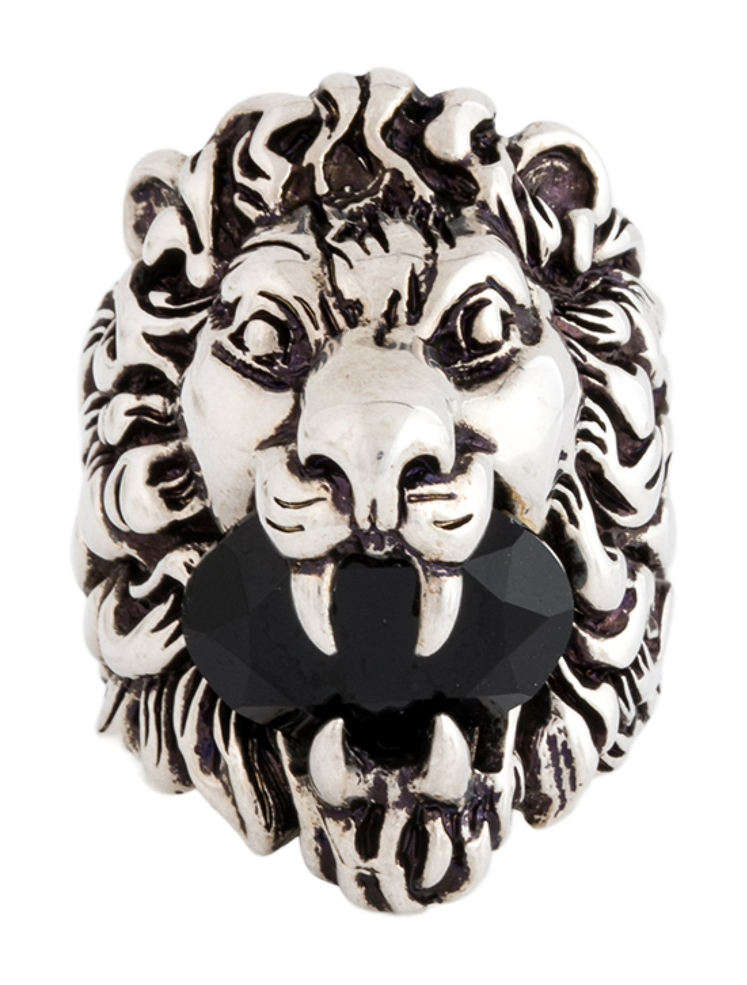 Gucci Crystal Lion Head Cocktail Ring