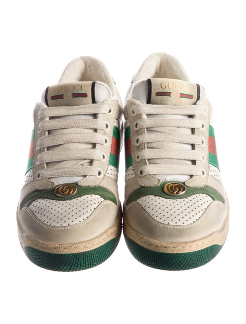 Gucci Web Accent Leather Sneakers