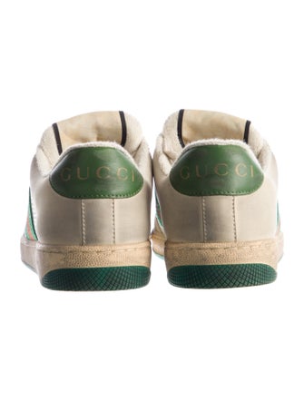 Gucci Web Accent Leather Sneakers