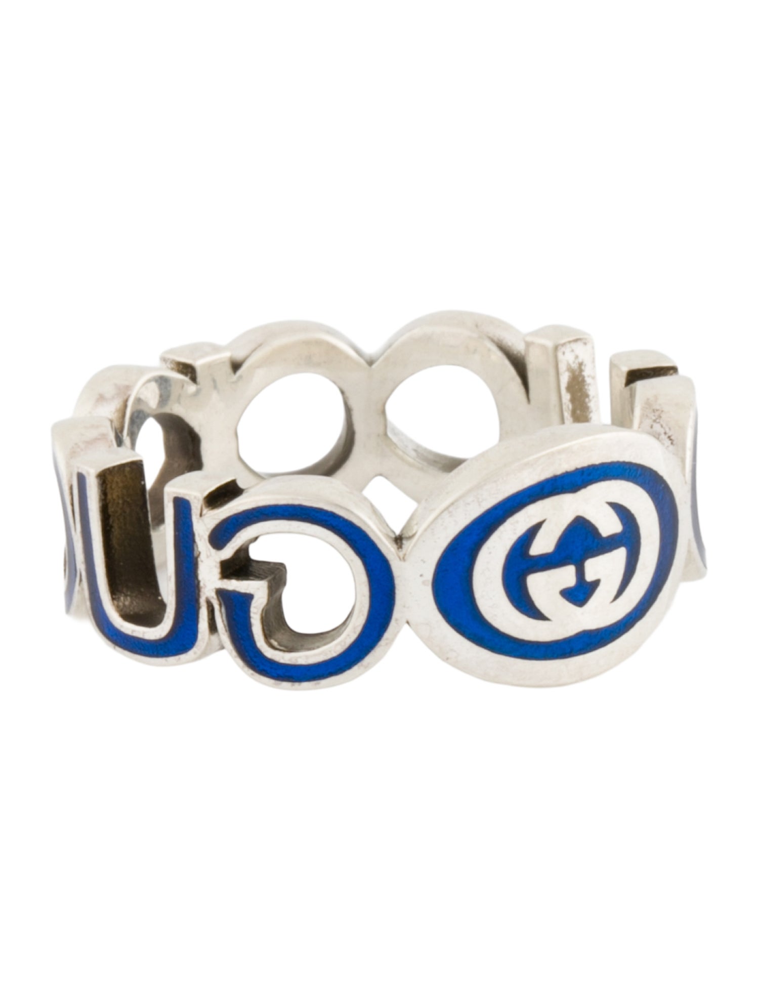 Gucci Enamel Interlocking G Cut-Out Band