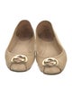 Gucci Interlocking G Logo Leather Ballet Flats