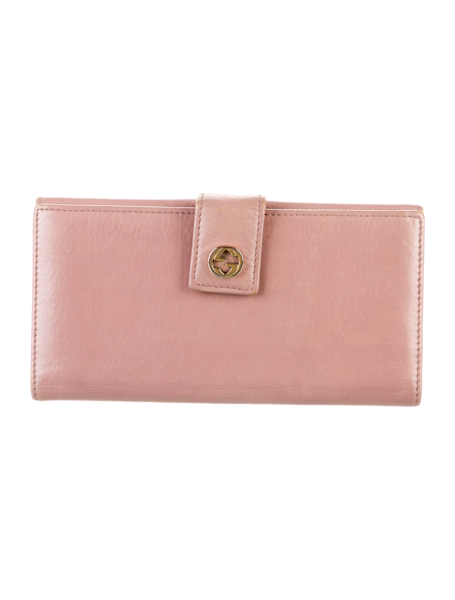 Gucci Interlocking G Logo Leather French Purse