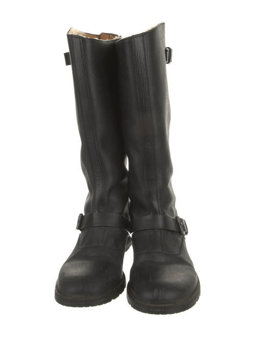 Gucci Leather Moto Boots