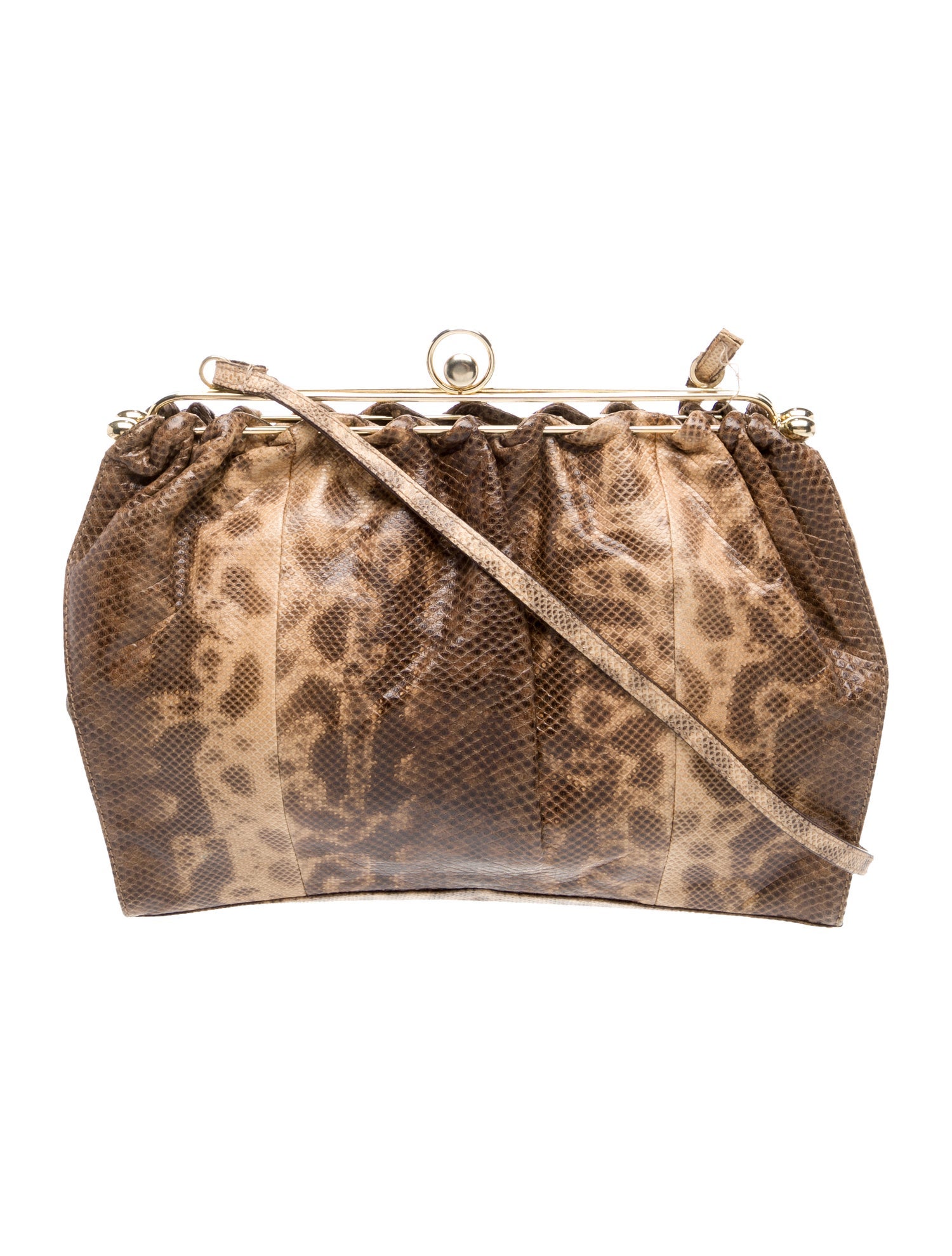 Gucci Embossed Leather Crossbody Bag Vintage