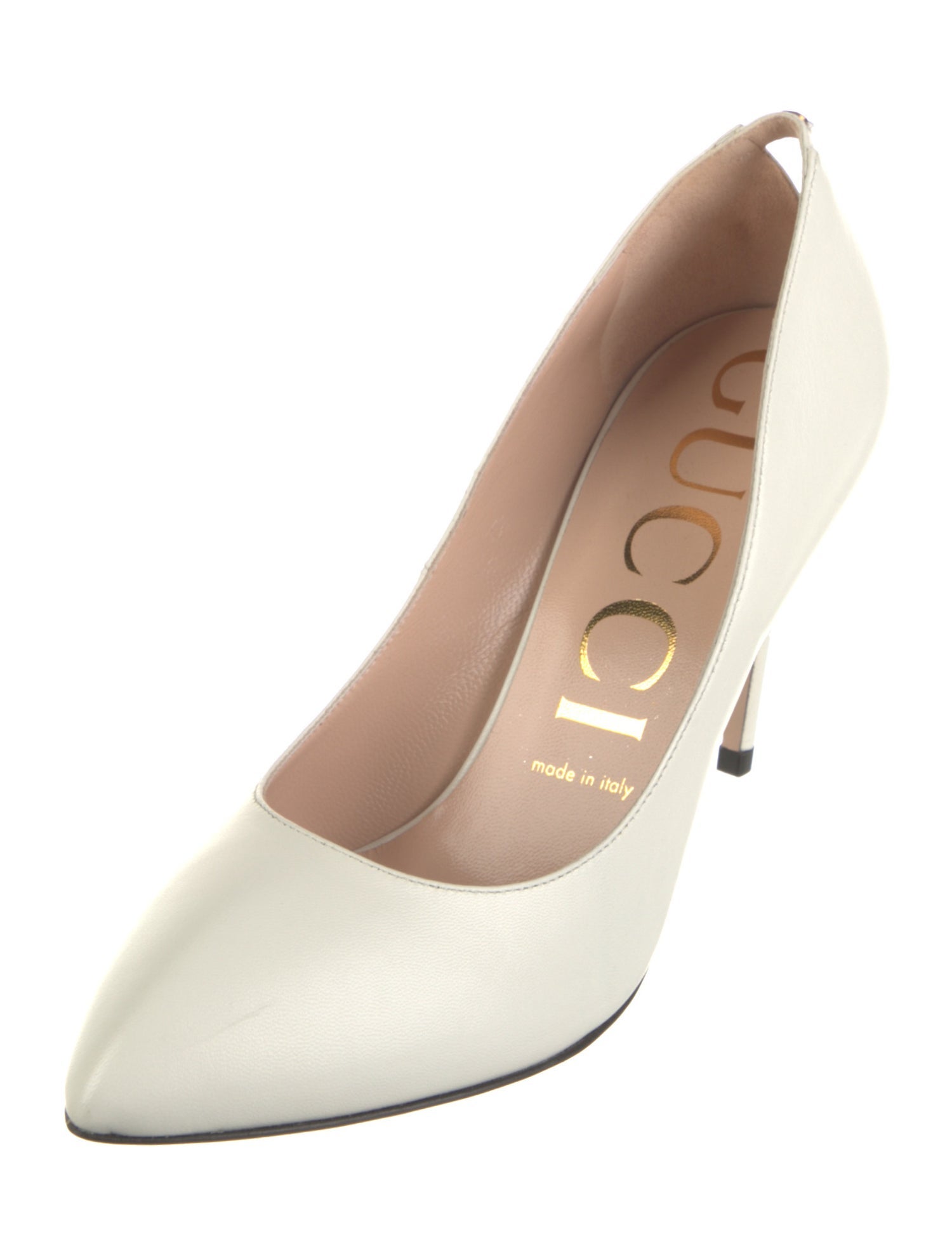 Gucci Double G Logo Leather Pumps