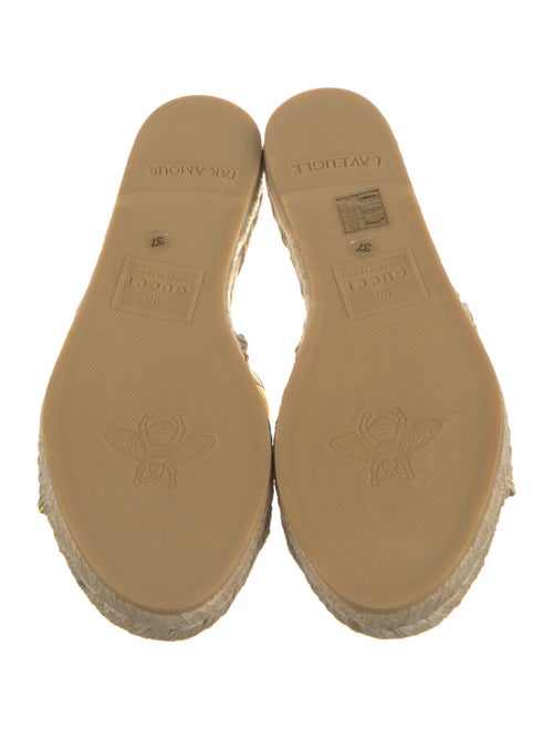 Gucci Double G Logo Leather Espadrilles