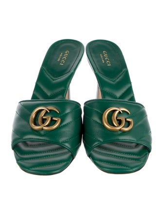 Gucci GG Marmont Double G Logo Slides