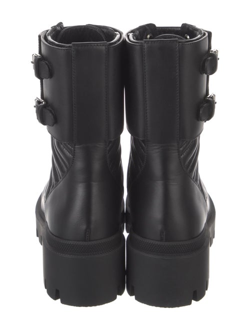 Gucci Running GG Logo Leather Combat Boots