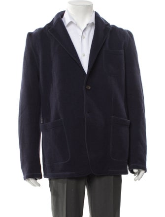 Gucci Web Accent Wool Peacoat