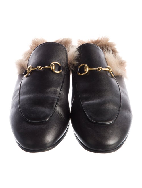 Gucci Horsebit Accent Leather Slippers