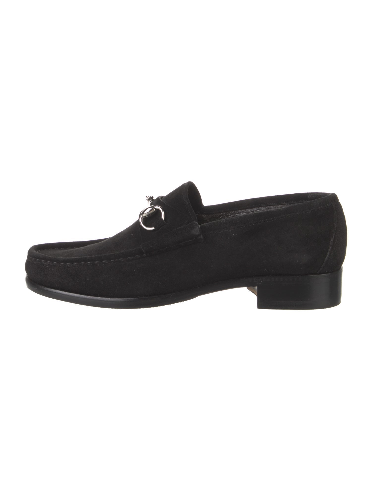 Gucci Horsebit Accent Suede Dress Loafers