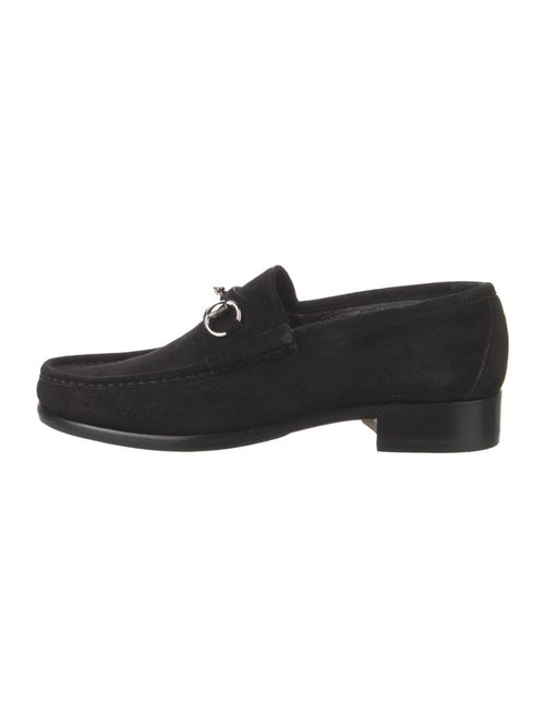 Gucci Horsebit Accent Suede Dress Loafers