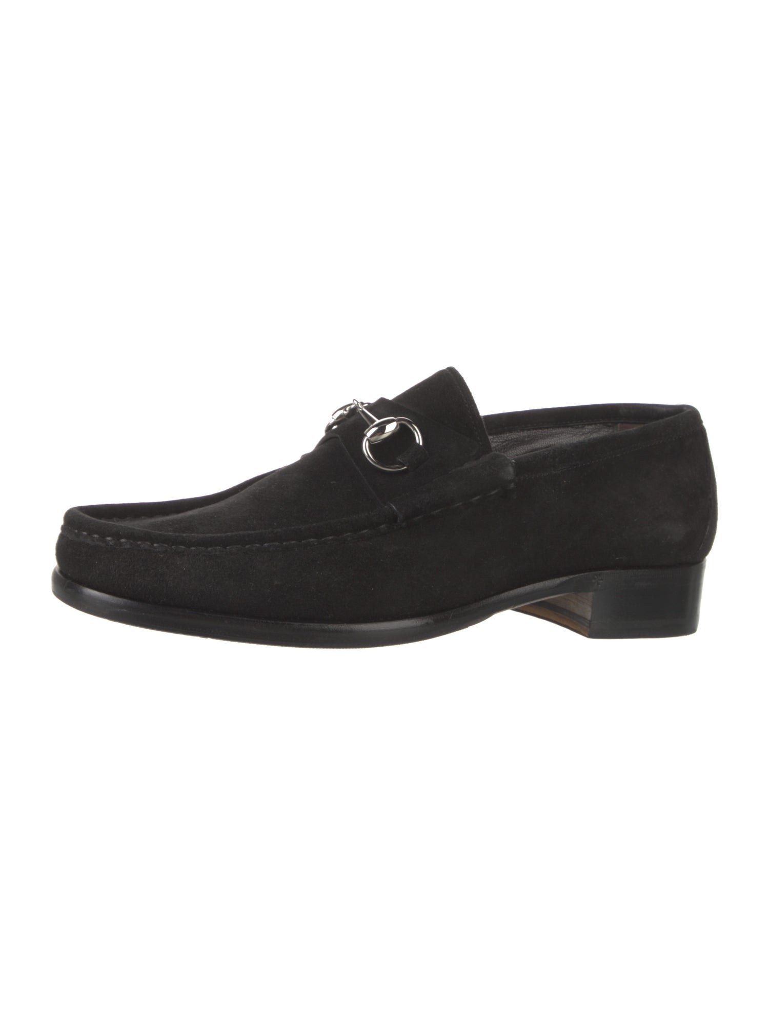 Gucci Horsebit Accent Suede Dress Loafers