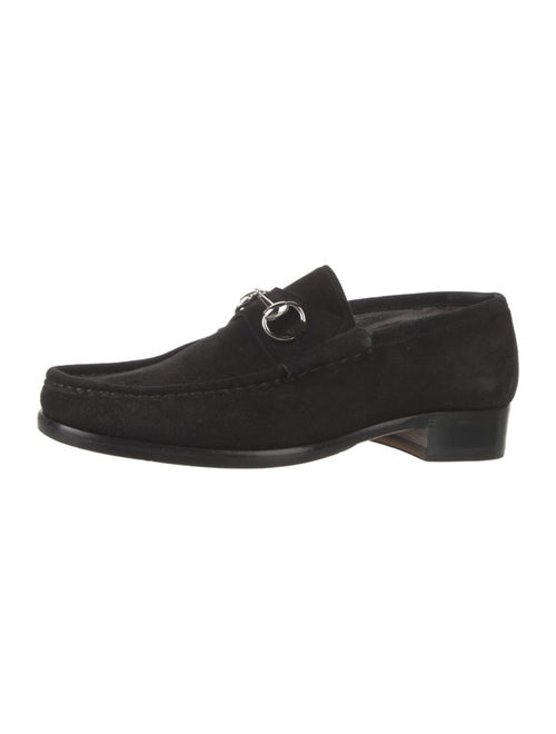 Gucci Horsebit Accent Suede Dress Loafers