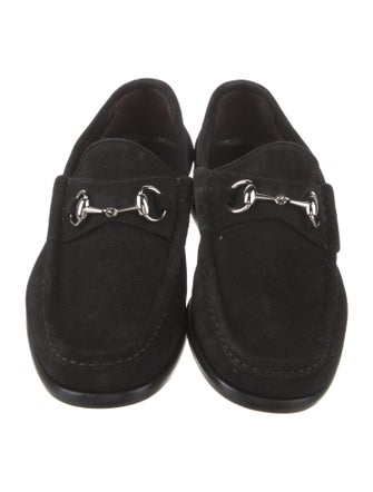 Gucci Horsebit Accent Suede Dress Loafers
