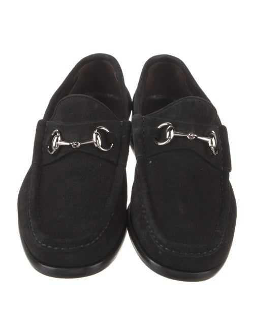 Gucci Horsebit Accent Suede Dress Loafers