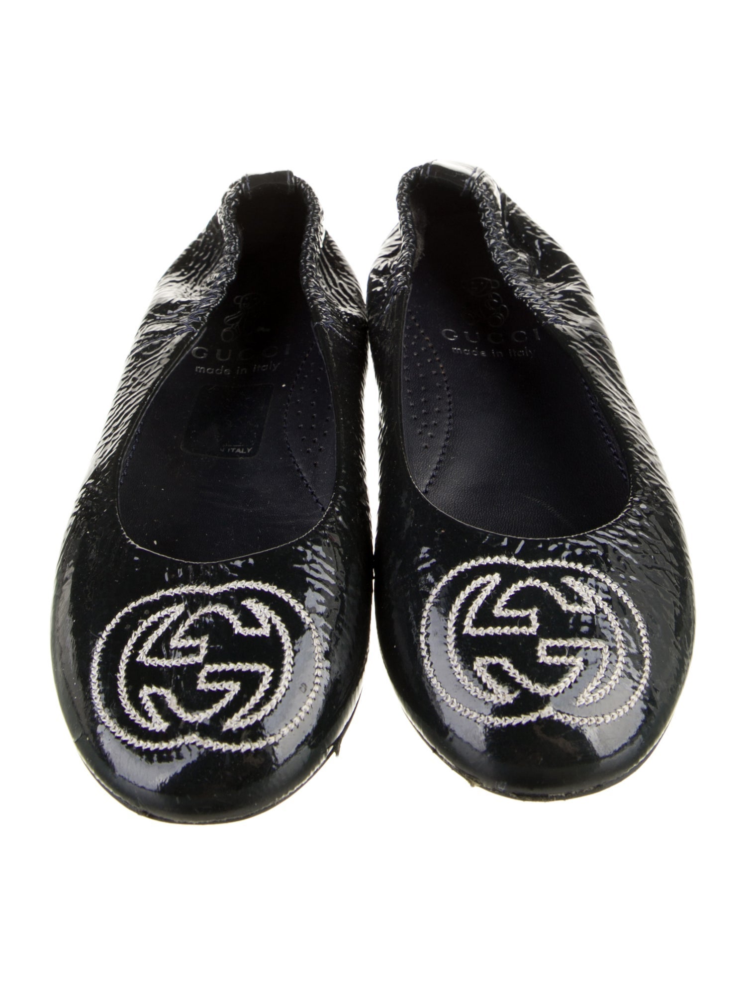 Gucci Girls' GG Patent Leather Flats