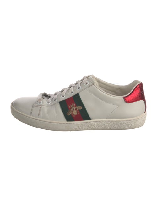 Gucci Web Accent Leather Sneakers