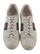 Gucci Web Accent Leather Sneakers