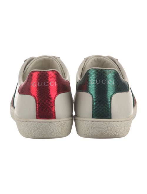 Gucci Web Accent Leather Sneakers