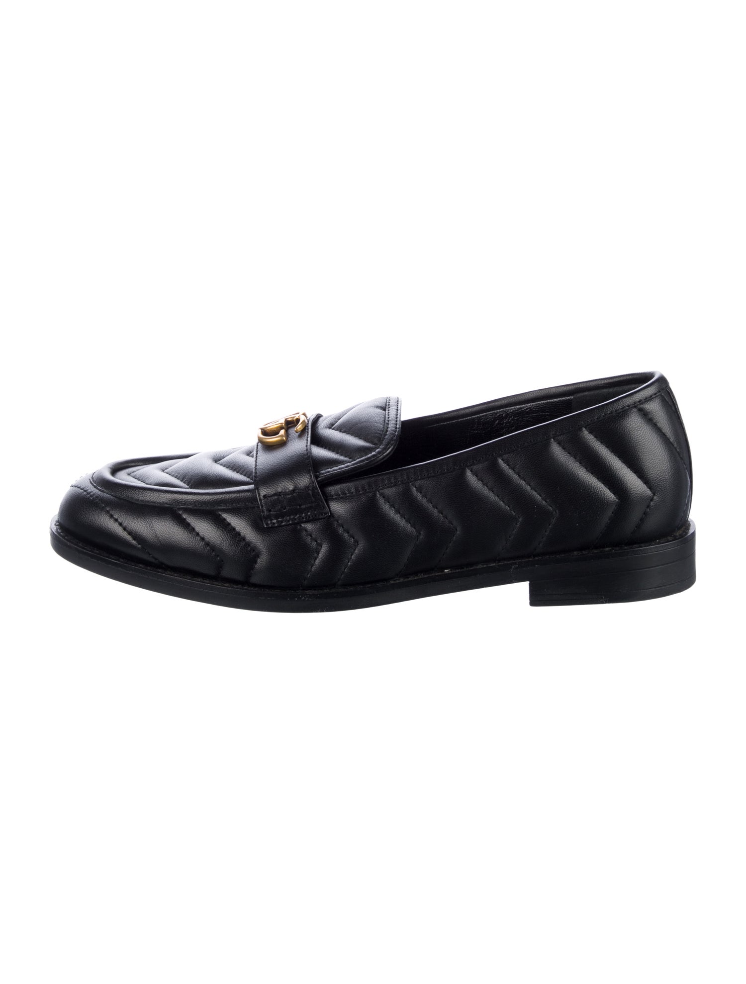 Gucci Double G Logo Leather Loafers