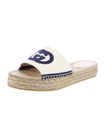 Gucci Interlocking G Logo Canvas Espadrilles