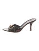 Gucci Flora Print Leather Slides