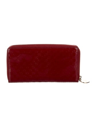 Gucci Microguccissima Pattern Patent Leather Continental Wallet