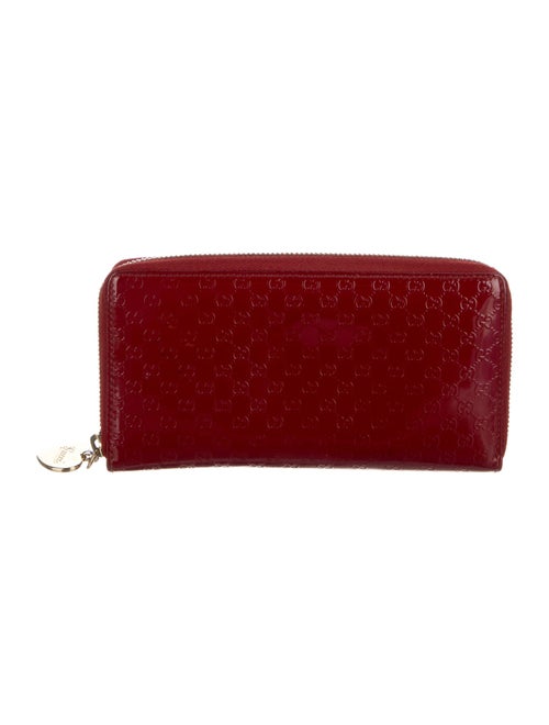 Gucci Microguccissima Pattern Patent Leather Continental Wallet