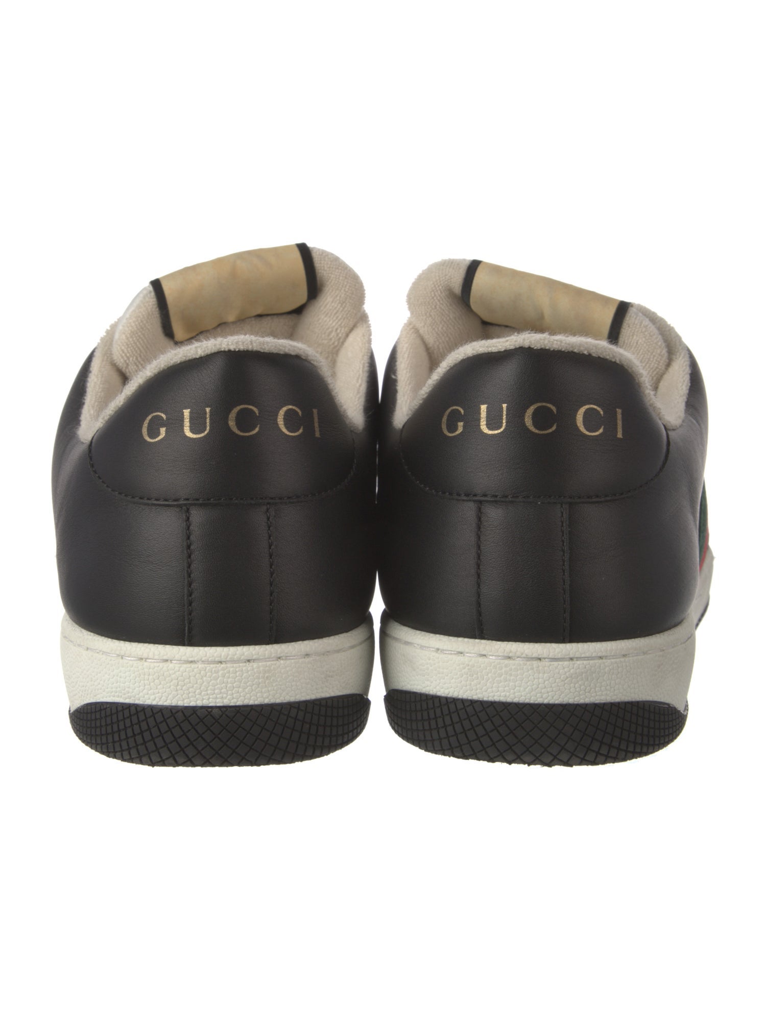Gucci Web Accent Leather Sneakers