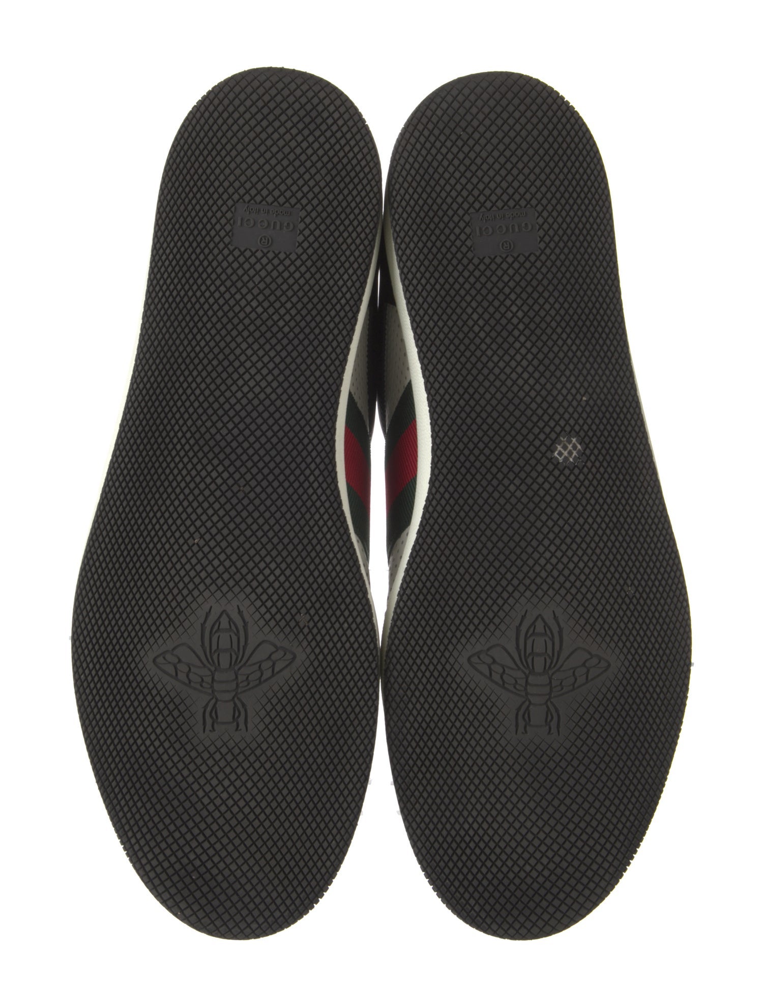 Gucci Web Accent Leather Sneakers