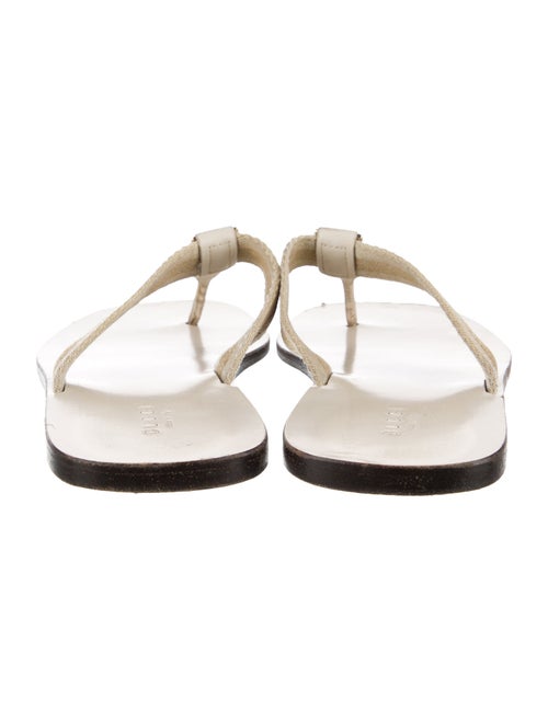Gucci Web Accent Canvas T-Strap Sandals