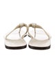 Gucci Web Accent Canvas T-Strap Sandals