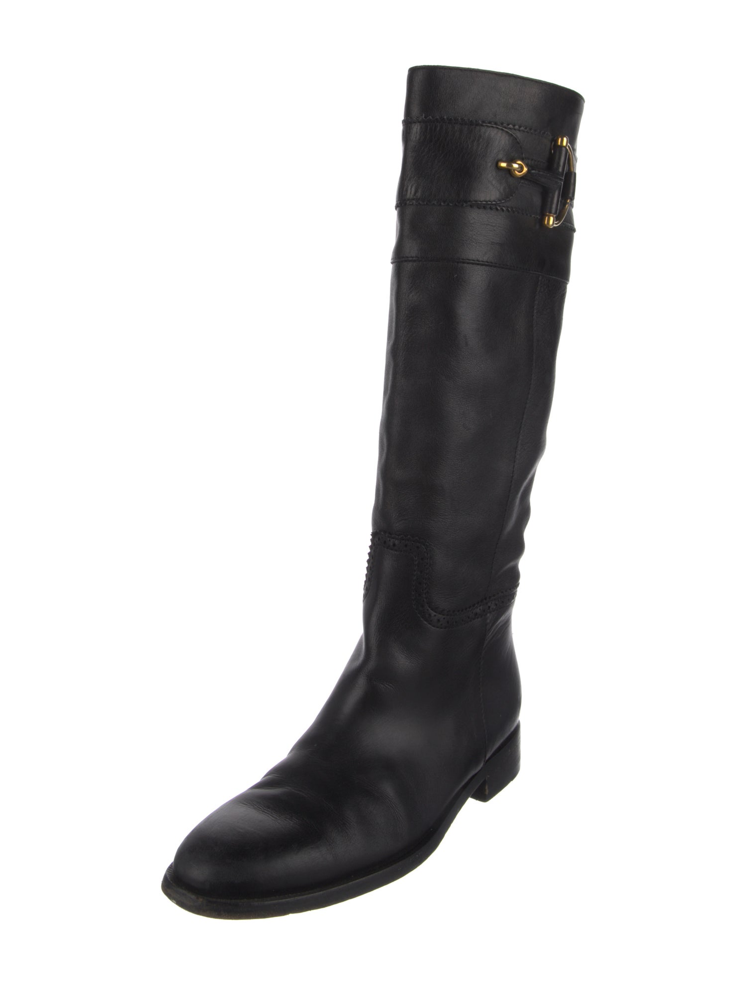 Gucci Leather Riding Boots